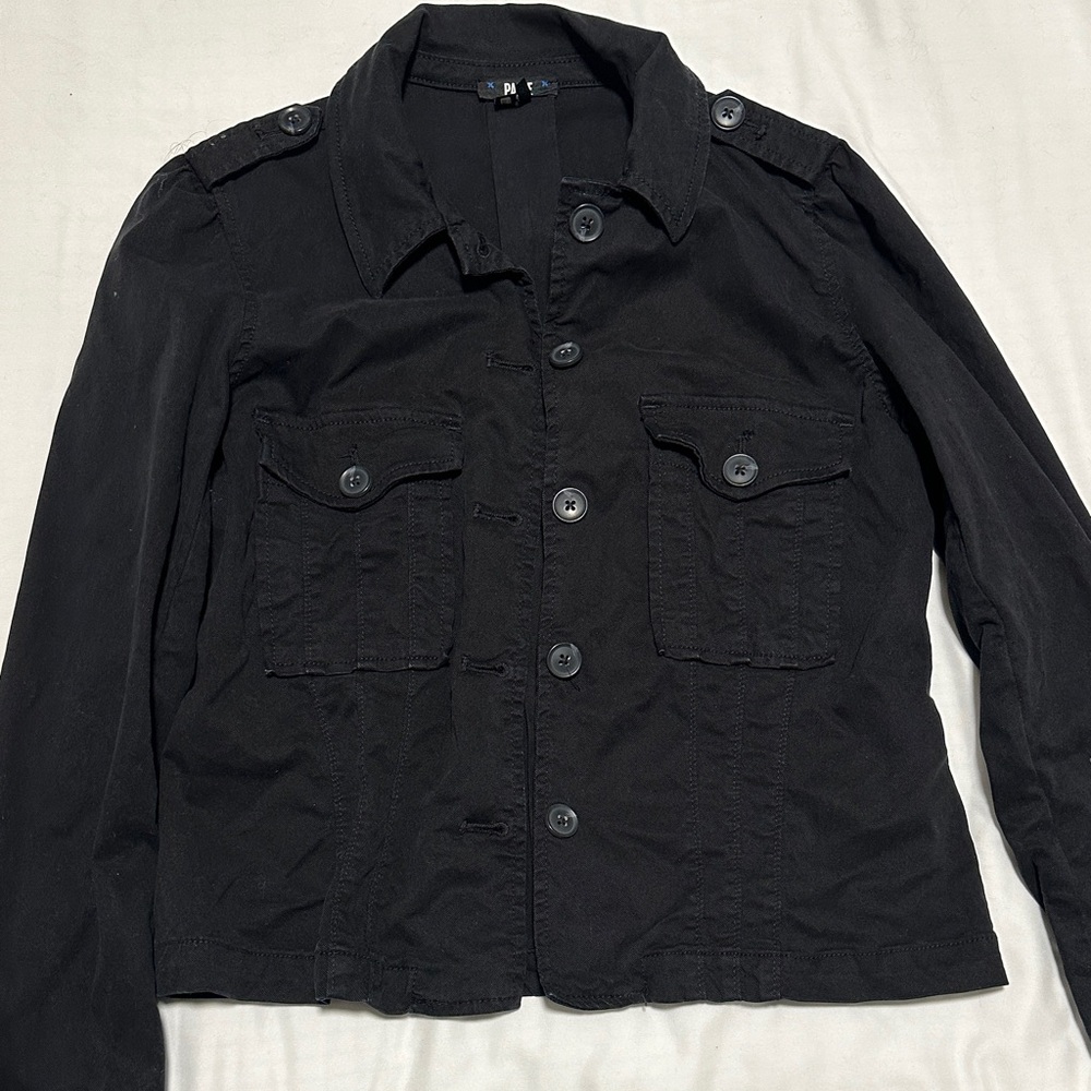 PAIGE Black Button-Up Jacket